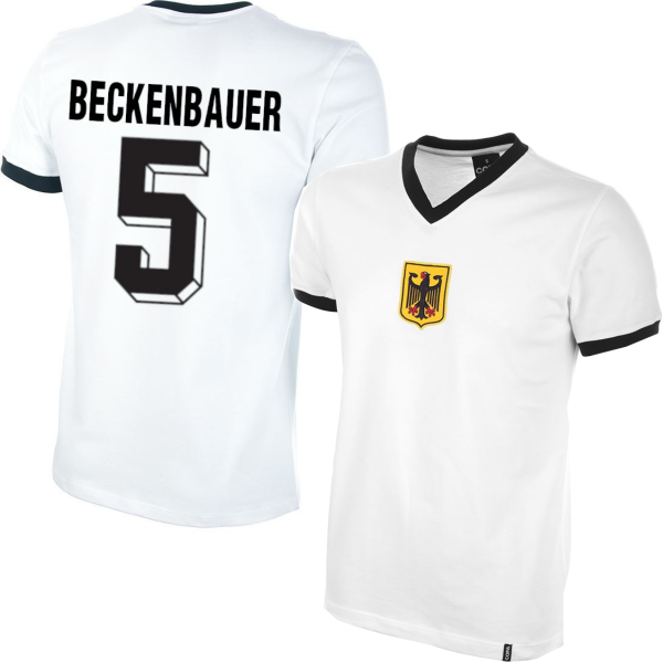 Duitsland retro voetbalshirt 1970's + Beckenbauer 5