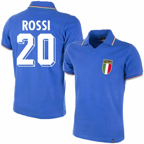 Immagine di Maglia vintage Italia Mondiale 1982 + Rossi 20